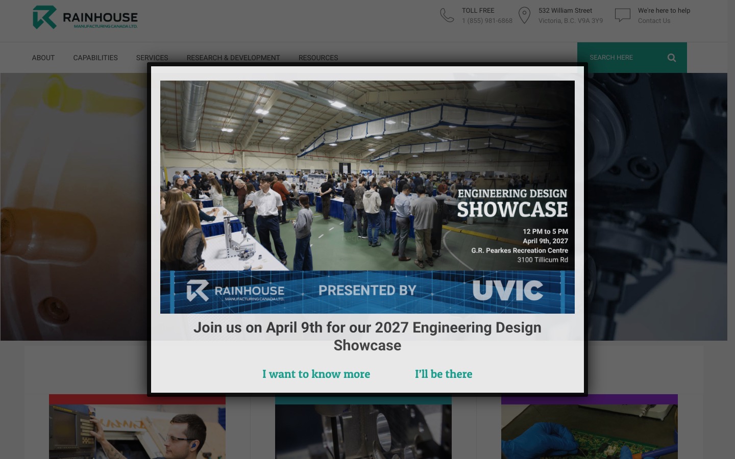 The current homepage